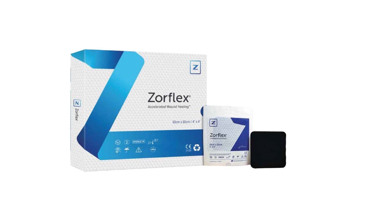 Zorflex 10*10cm 1szt Opatrunek kontaktowy w 100% z węgla aktywnego
